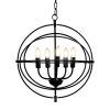 5 Light Brass Rustic Industrial Rotating Metal Chandelier