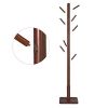 Adjustable Height Mid-Century Modern Style Coat Rack in Walnut Wood Finish