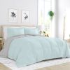 Twin/Twin XL 2-Piece Microfiber Reversible Comforter Set Aqua Blue and Grey