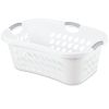 Set of 6 White Laundry Baskets w/ Carry Handles