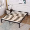 King Heavy Duty Metal Platform Bed Frame with Wood Slats 3,500 lbs Weight Limit