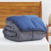 King All Seasons Grey/Navy Reversible Polyester Down Alternative Comforter