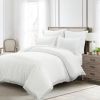 King size White 5-Piece Lightweight Polyester Comforter Set with Lace Trim