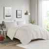 King/CAL King Reversible Soft Sherpa Faux Fur 3-Piece Comforter Set in Ivory