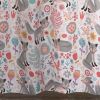 72-inch Pink Grey Teal Floral Fox Birds Polyester Shower Curtain