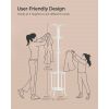 Heavy Duty White Metal Coat Rack with Umbrella Holder