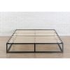 Queen size Modern 10-inch Low Profile Metal Platform Bed Frame with Wood Slats