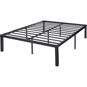 Queen size Modern 16-inch Heavy Steel Metal Platform Bed Frame