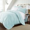 Queen Microfiber 6-Piece Reversible Bed-in-a-Bag Comforter Set in Aqua Blue