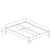 Full size Simple Platform Bed in White Finish - Modern Design