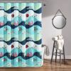 72-inch Coral Reef Teal Blue Nautical Fish Starfish Polyester Shower Curtain