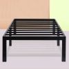 Twin 18-inch High Heavy Duty Black Metal Platform Bed Frame