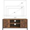 Modern Mid-Century Industrial Metal Wood TV Stand for TV up to 50-inch