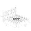 King Farmhouse Style Solid Wood Platform Bed Frame with Headboard in Walnut