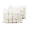 Full/Queen Soft Lightweight Puff Textured 3-Piece Comforter Set in Off White