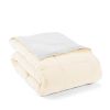 King/Cal King 3-Piece Microfiber Reversible Comforter Set in White and Cream