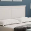 Twin Traditional Solid Oak Wooden Platform Bed Frame with Headboard in White