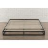 Queen size 6-inch Low Profile Metal Platform Bed Frame with Wooden Slats