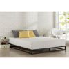 Queen size 6-inch Low Profile Metal Platform Bed Frame with Wooden Slats