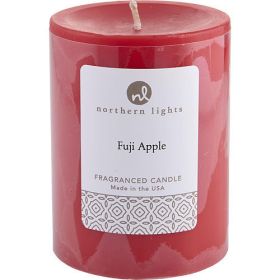 FUJI APPLE by ONE 3x4 inch PILLAR CANDLE. BURNS APPROX. 80 HRS.