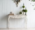 46" x 16.5" x 30" Slimline Whitewash Console Table, for Hallway Living Room Bedroom