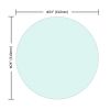 24" Inch Round Tempered Glass Table Top Clear Glass 1/4" Inch Thick Flat Polished Edge