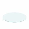 24" Inch Round Tempered Glass Table Top Clear Glass 1/4" Inch Thick Flat Polished Edge