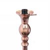 Rose Gold Copper Finish Metal Floor Lamp Torchiere with White Glass Shade