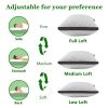 Set of 2 Standard Shredded Memory Foam Polyester Pillow with Removeable Cover