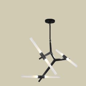 Modern Irregular Living Room Minimalist Dining Room Chandelier (Option: Black-6heads-Convention)