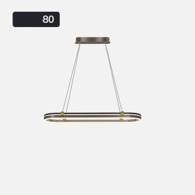 Dining Room Chandelier Modern Creative Personality Art Table Bar Long Chandelier (Option: Coffee-80cm)